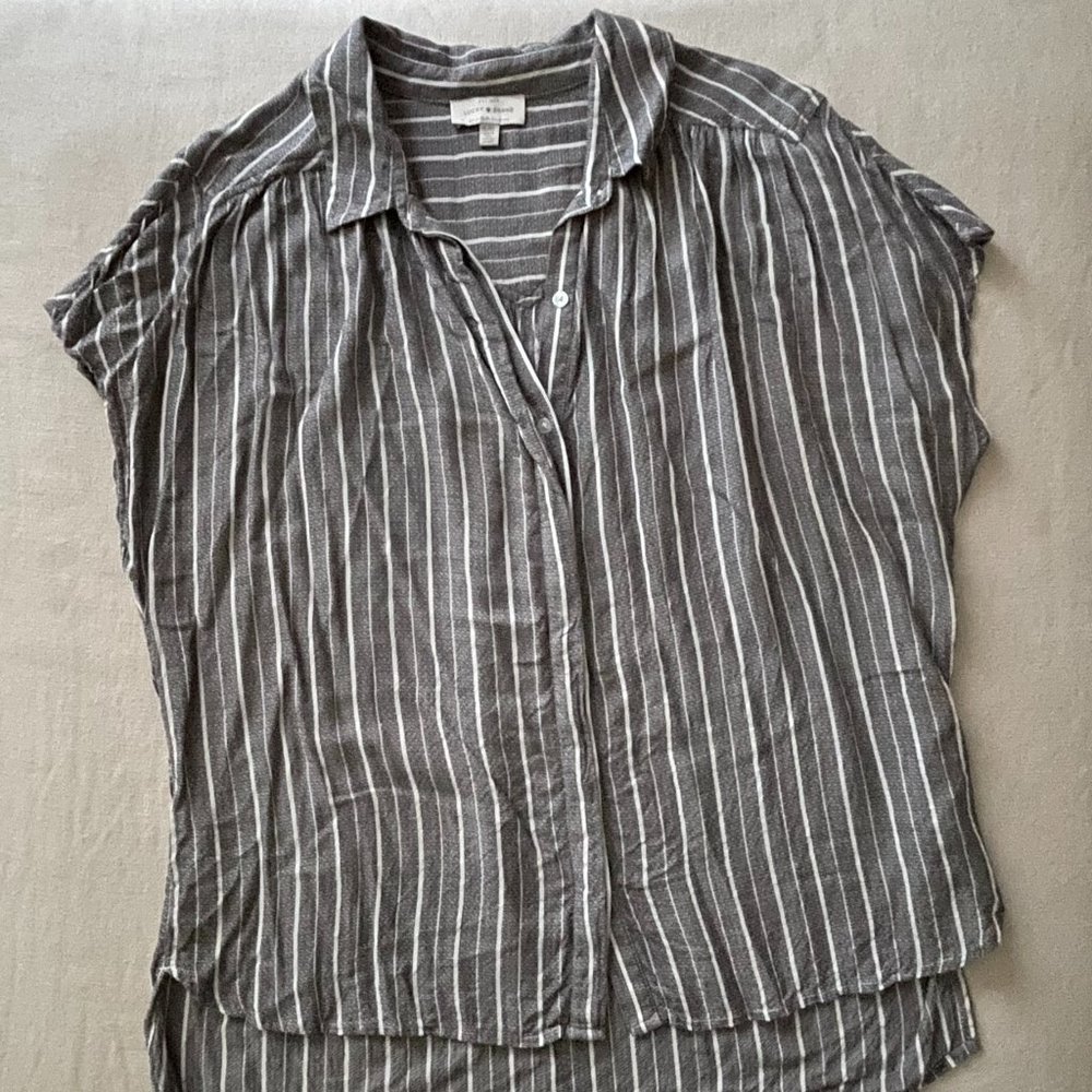 Lucky Brand Striped Dolman Popover Shirt